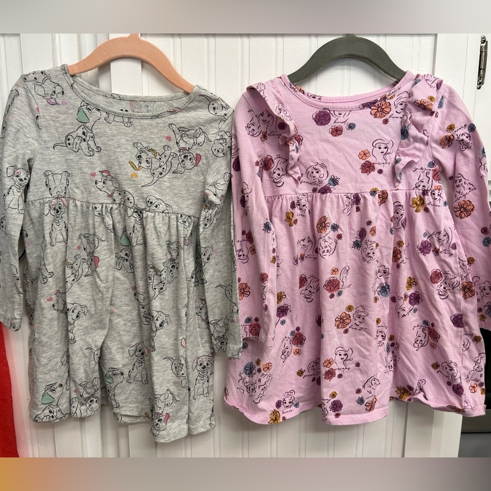 (2) Disney Princess Dresses for Baby/Toddler Girl